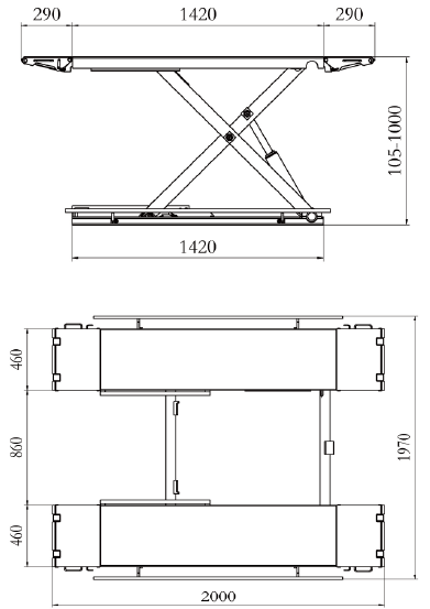 SXJS3010M Low Profile Movable Small Scissor Lift