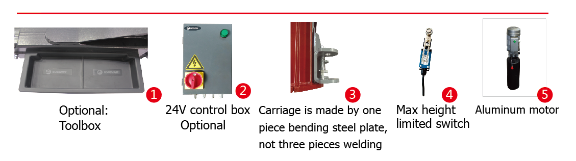 GB-TP-4.0A Two-post Clear Floor Lift (Manual unlocking)