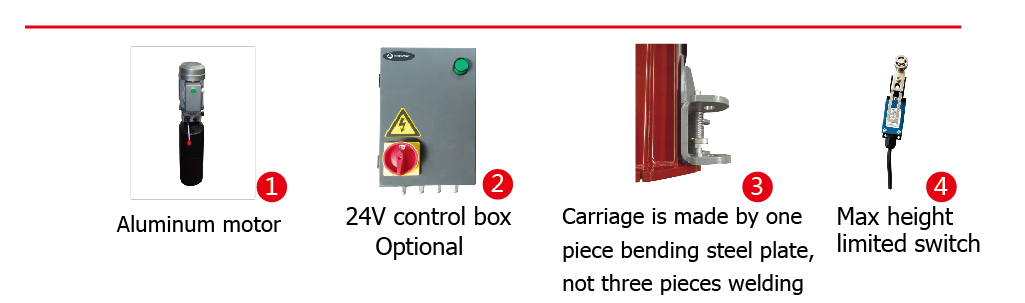 GB-TP-4.5KA Two-post Clear Floor Lift(Manual Unlocking)