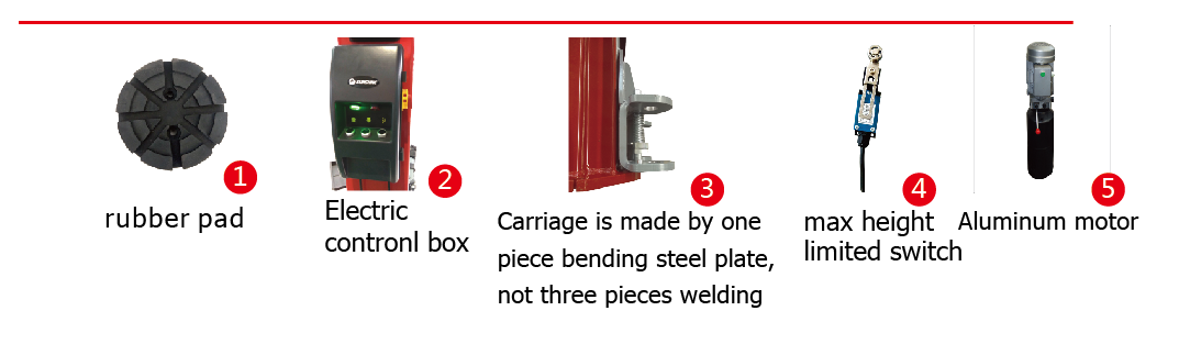 Two-post Clear Floor Lift QJ-Y-2-45KC (Electric Unlocking)