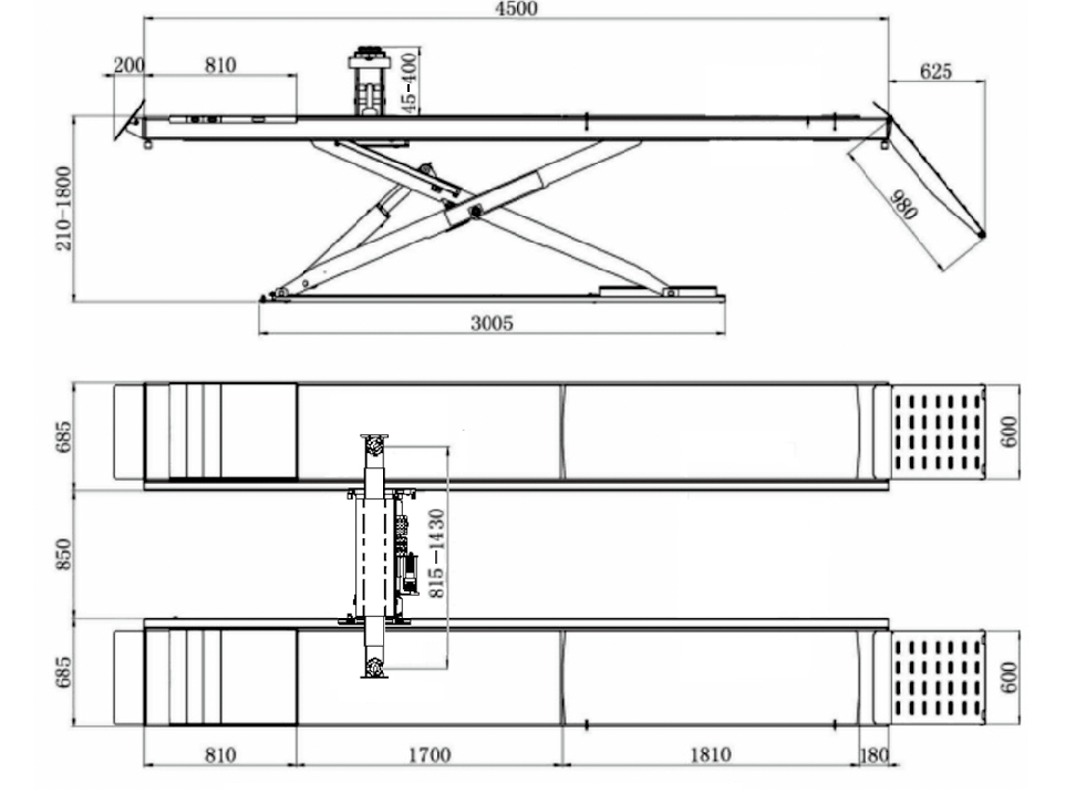 QJY-J-40B Lower Profile Alignment Scissor Lift