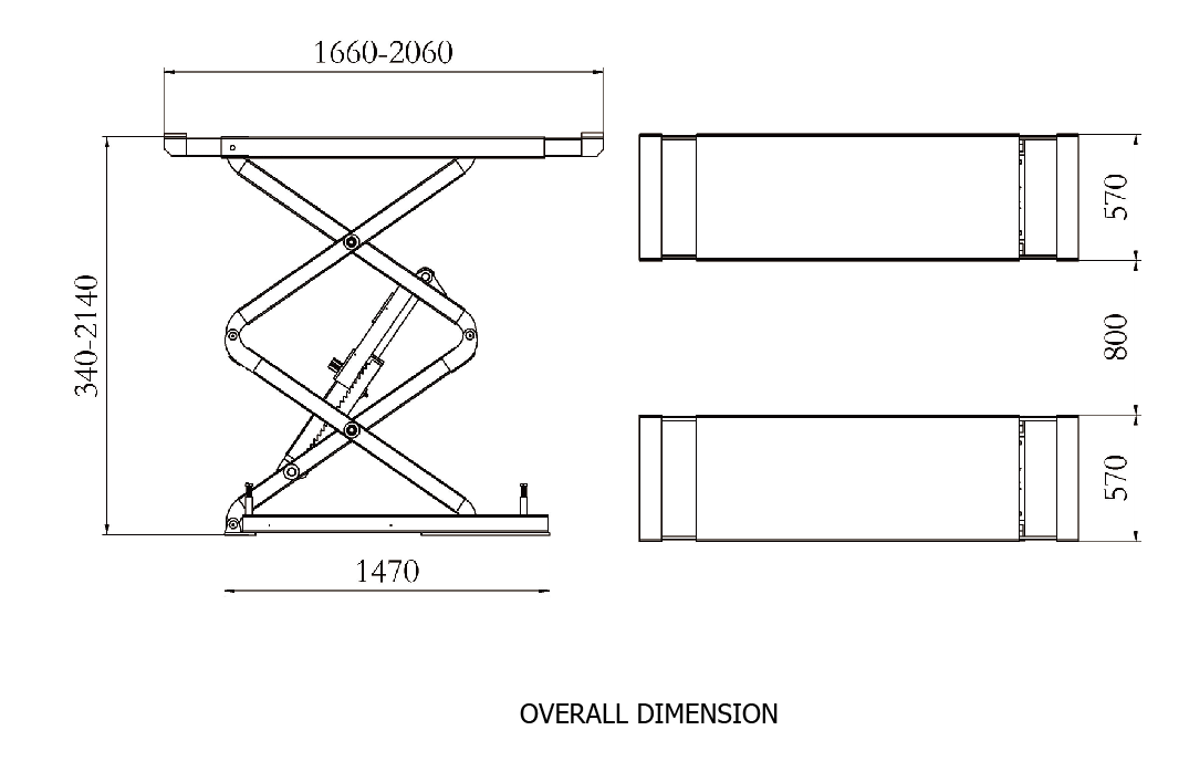 SXJS3018D Double Scissor Lift (In-ground Installation)