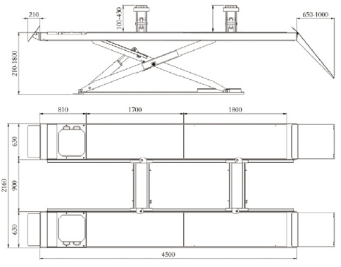 Ultra-thin Alignment scissor lift