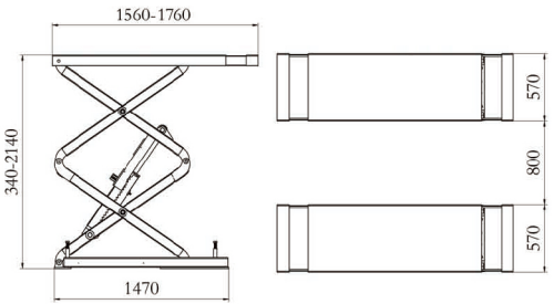 Ultra-thin Alignment scissor lift