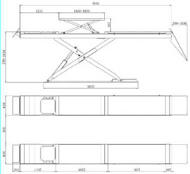 Ultra-thin Alignment scissor lift